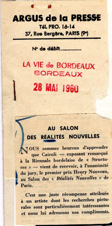 La Vie de Bordeaux, 28 mai 1960
